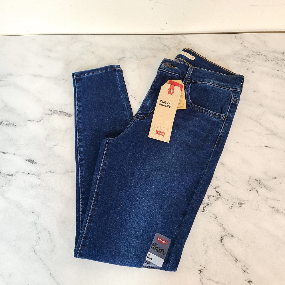 Levi's 720 Highrise Super Skinny Cropped Jeans